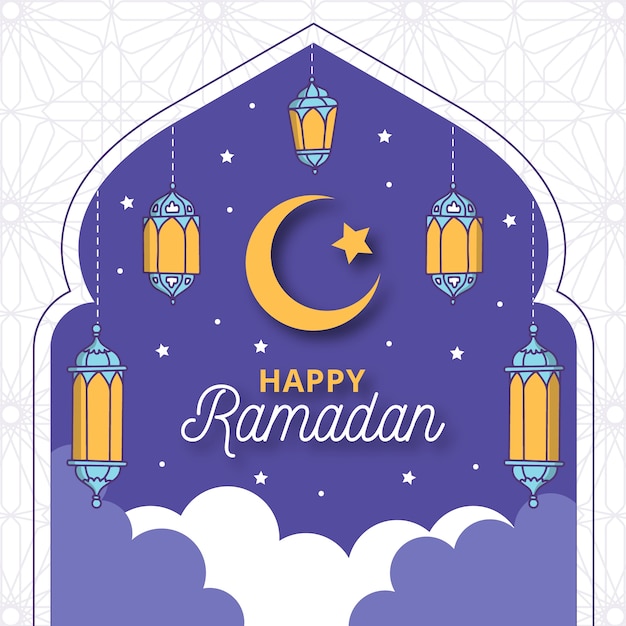 Hand-drawn ramadan concept