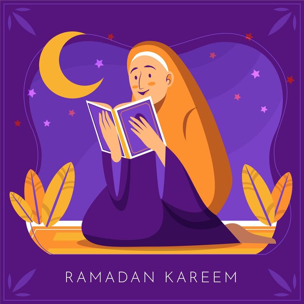 Hand drawn ramadan illustration