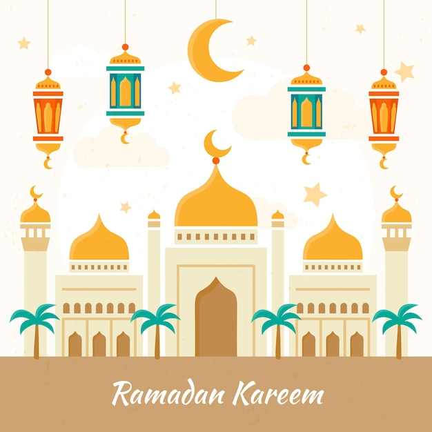 Illustrazione disegnata a mano del ramadan kareem