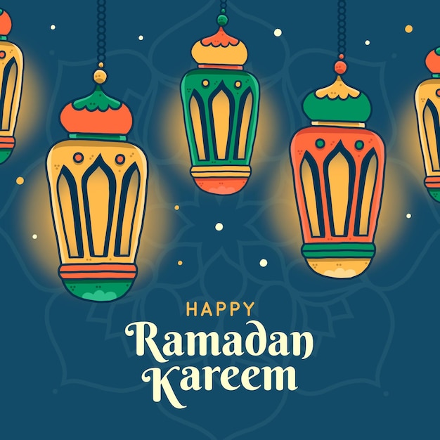 Free vector hand drawn ramadan kareem illustration