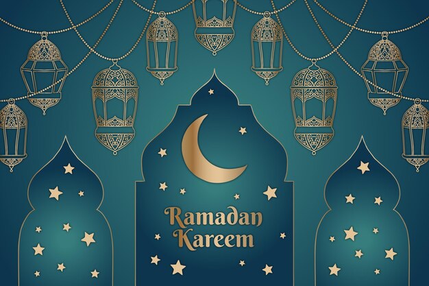 Illustrazione disegnata a mano del ramadan kareem