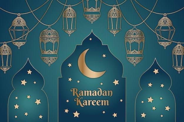 Hand drawn ramadan kareem illustration