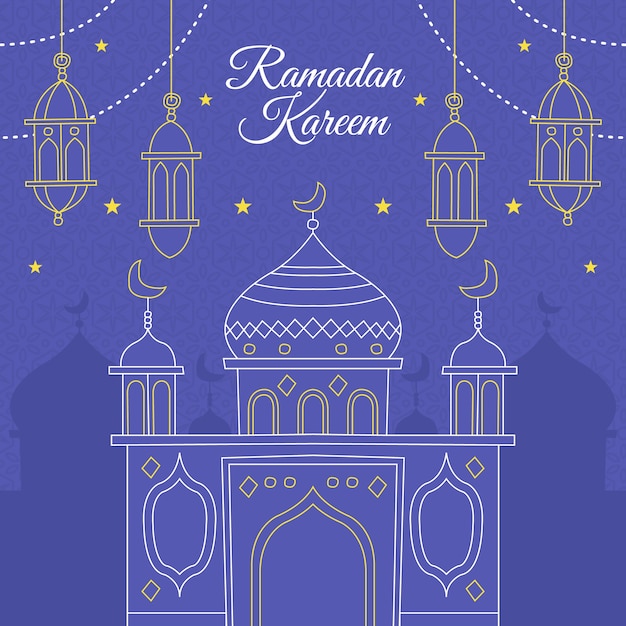 Free vector hand drawn ramadan