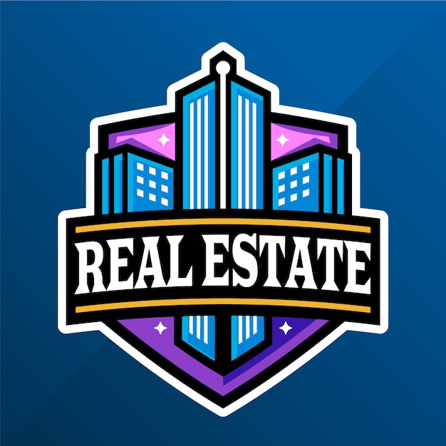 Free vector hand drawn real estate logo design