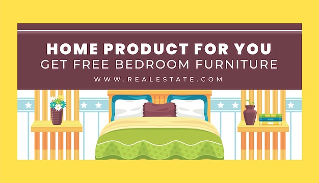 Free vector hand drawn real estate sale banner