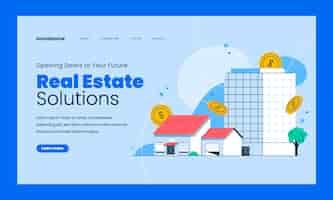 Free vector hand drawn real estate template