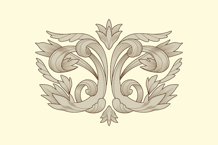 Free Vector hand drawn realistic ornamental border