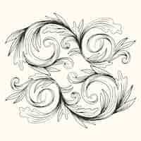 Free vector hand-drawn realistic ornamental border