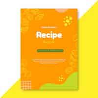 Free vector hand drawn recipe book template