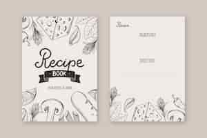 Free vector hand drawn recipe book template