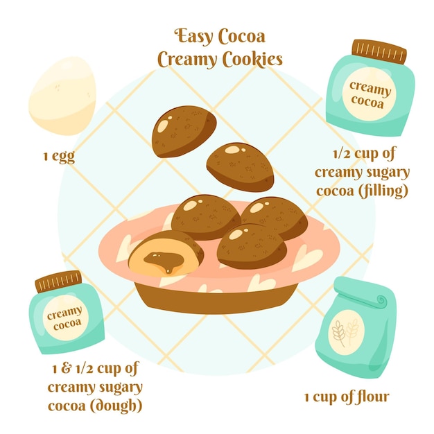 Free vector hand drawn recipe concept