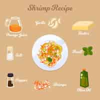 Free vector hand drawn recipe concept