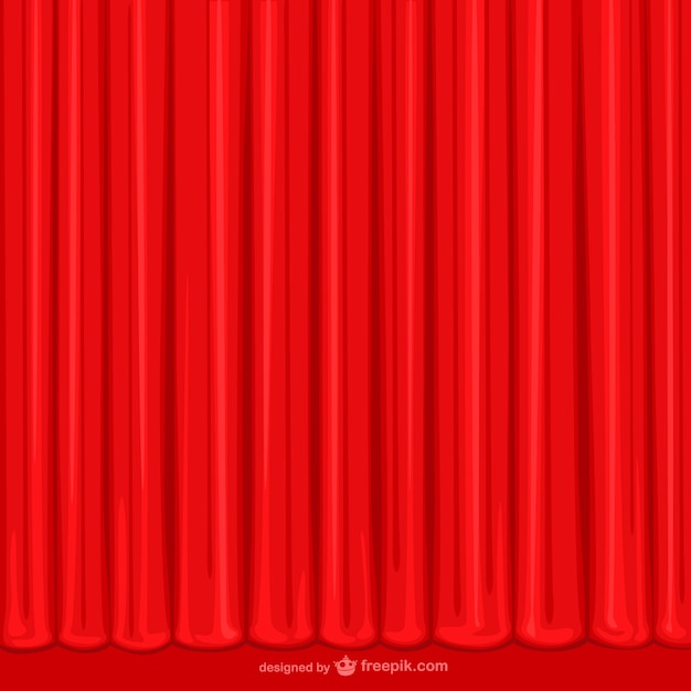 Hand drawn red curtain