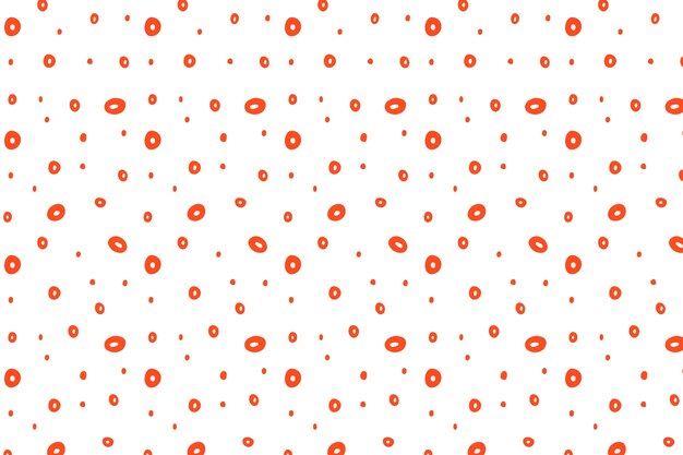 Hand drawn red polka dot background