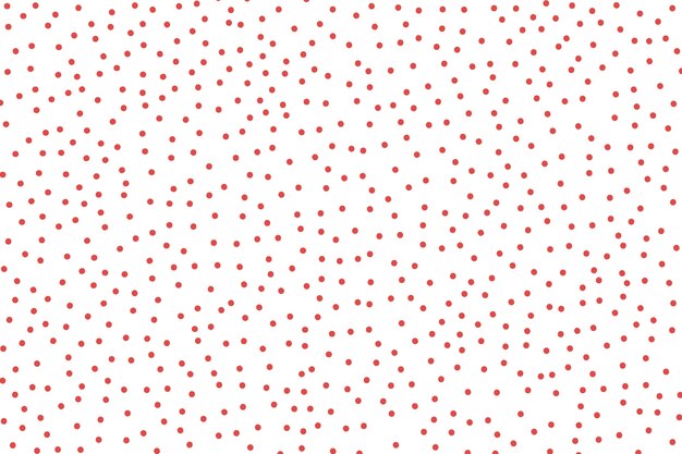 Hand drawn red polka dot background