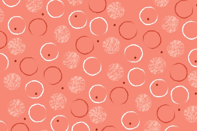 Hand drawn red polka dot background