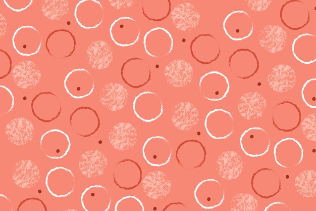 Hand drawn red polka dot background