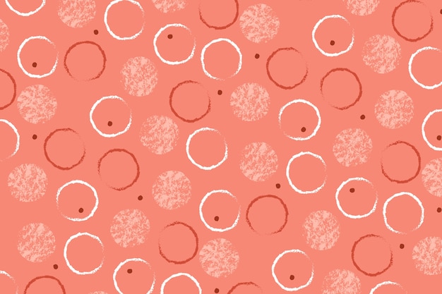 手描きの赤い水玉模様の背景