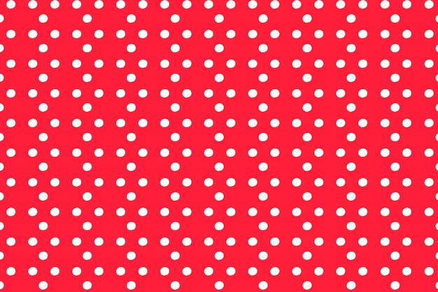 Hand drawn red polka dot design