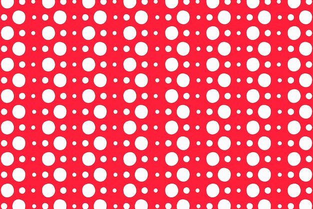 Hand drawn red polka dot design