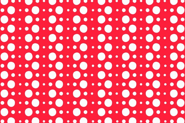 Hand drawn red polka dot design