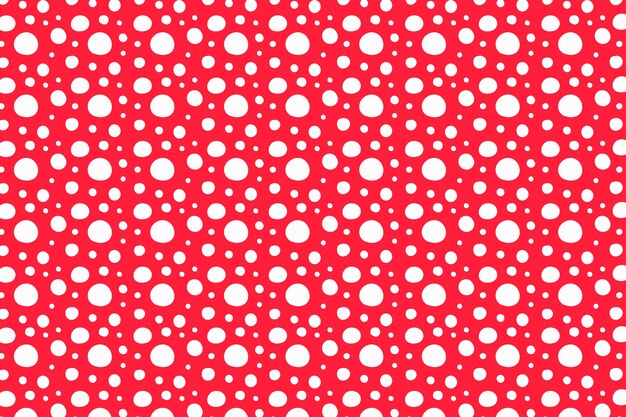 Hand drawn red polka dot design