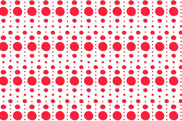 Hand drawn red polka dot design