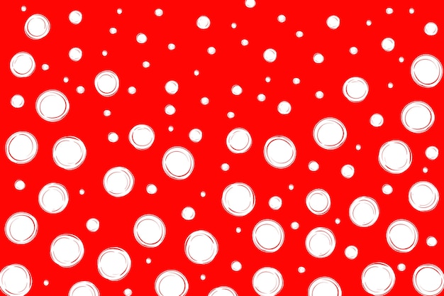 Hand drawn red polka dot design