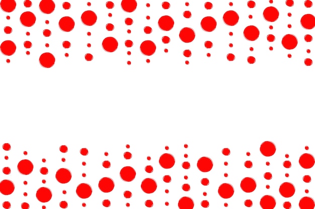 Free vector hand drawn red polka dot design