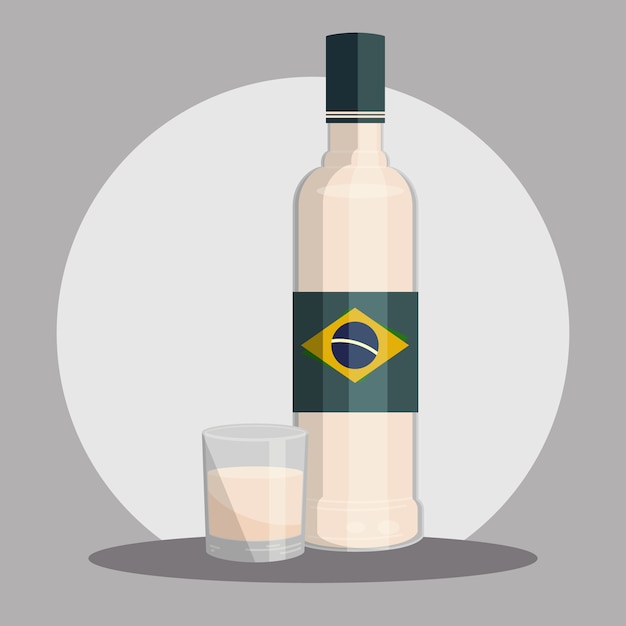 Vettore gratuito illustrazione di cachaça rinfrescante disegnata a mano