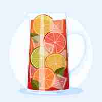 Free vector hand drawn refreshing sangria illustration