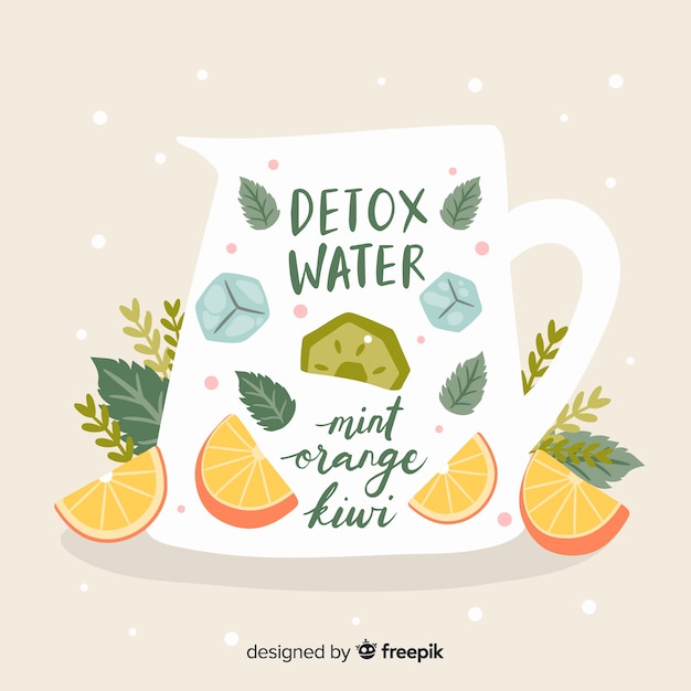 Free vector hand drawn refreshing summer drink