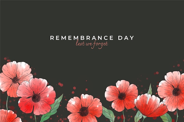 Free vector hand drawn remembrance day background