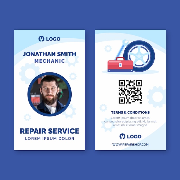 Free vector hand drawn repair shop template design