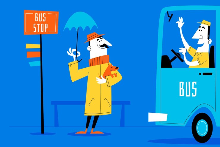 Free Vector hand drawn retro cartoon scenes 2