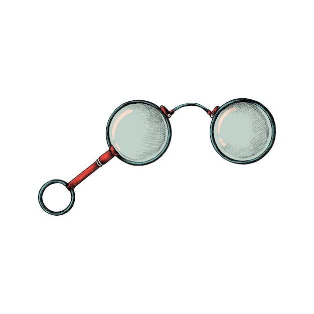 Рисованные ретро очки