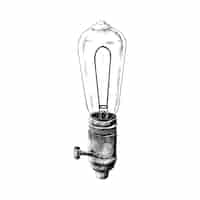 Free vector hand drawn retro light bulb