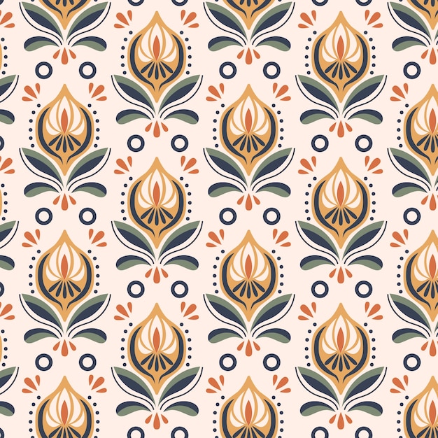 Hand drawn retro renew pattern