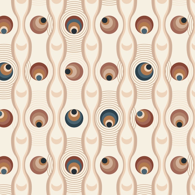 Free vector hand drawn retro renew pattern