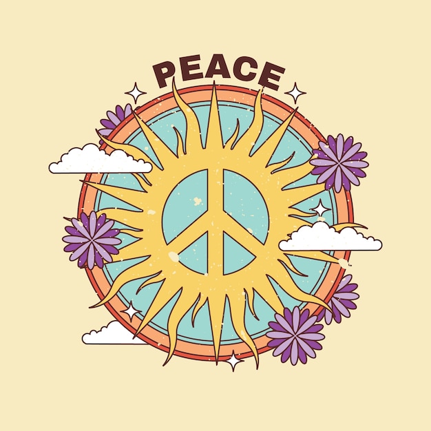 peace sign funky retro backgrounds