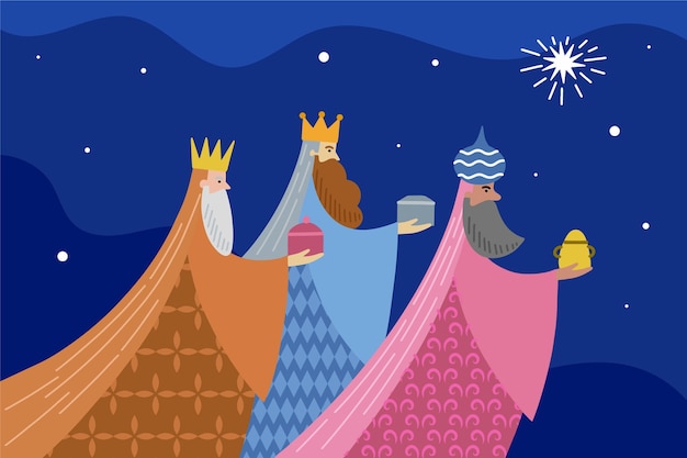 Giorno di reyes magos disegnato a mano