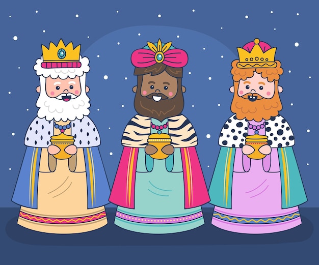 Giorno di reyes magos disegnato a mano