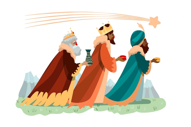 손으로 그린 reyes magos