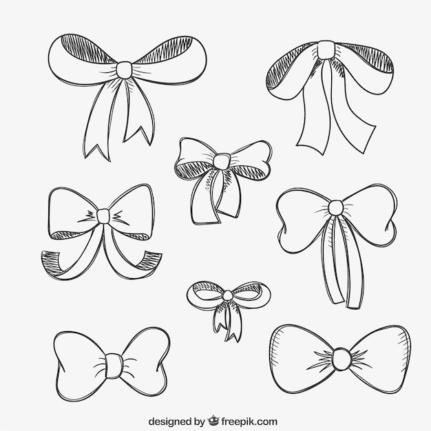 Free vector hand drawn ribbon pack