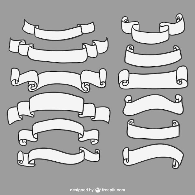 手描きのリボンコレクション