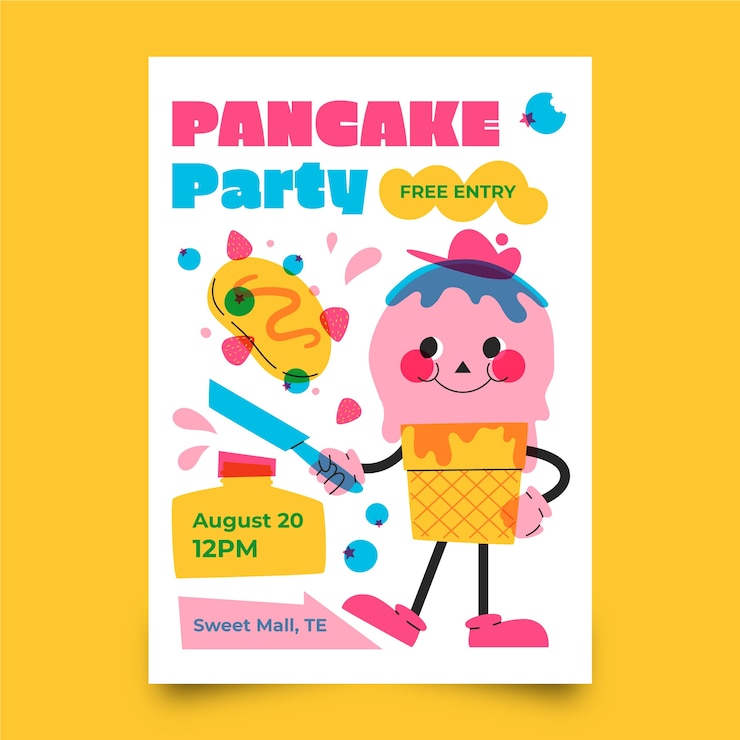 Free Vector hand drawn risograph poster design