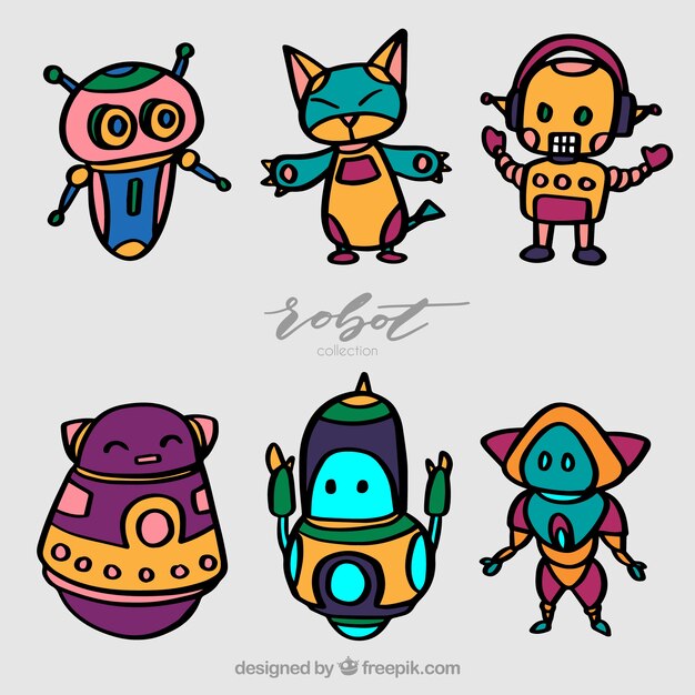 手描きロボットキャラクターコレクション
