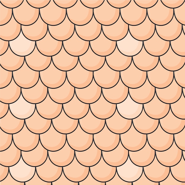 Free vector hand drawn roof tile pattern design