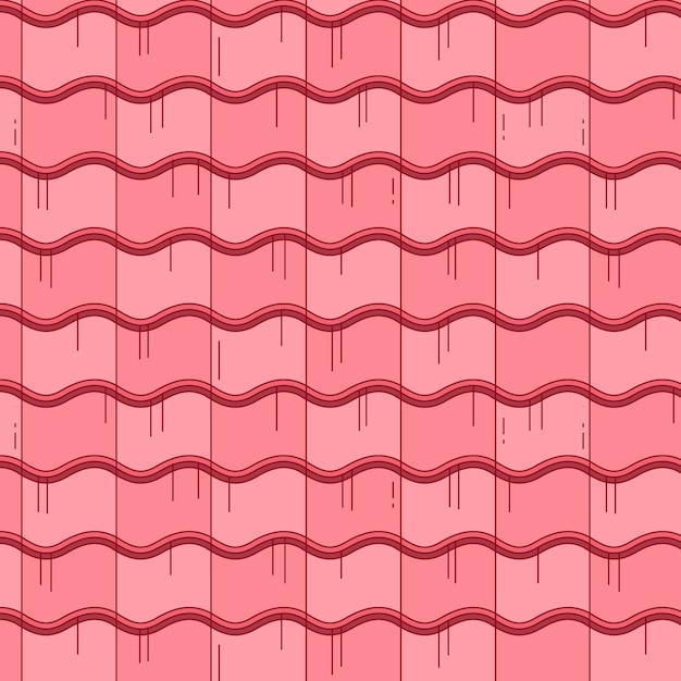 Free vector hand drawn roof tile pattern design