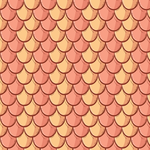 Free vector hand drawn roof tile pattern design